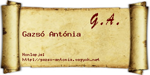 Gazsó Antónia névjegykártya